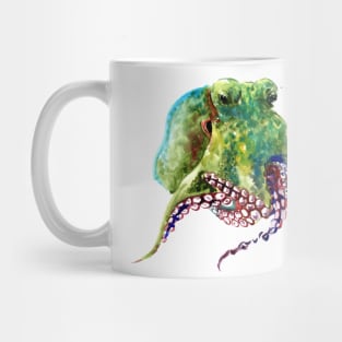 Olive Green Octopus painting Mug